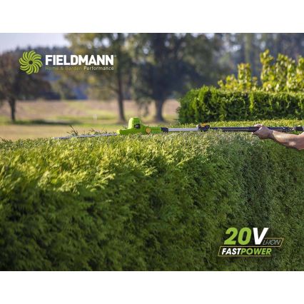 Fieldmann - Tesoura telescópica sem fio para cerca 20V