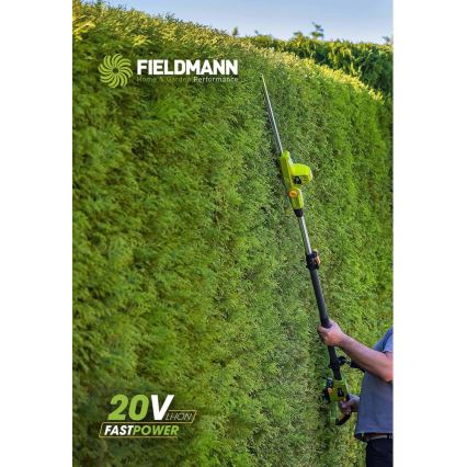 Fieldmann - Tesoura telescópica sem fio para cerca 20V