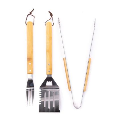 Fieldmann - Utensílios de grelhar em aço inoxidável com uma caixa 3 unid.