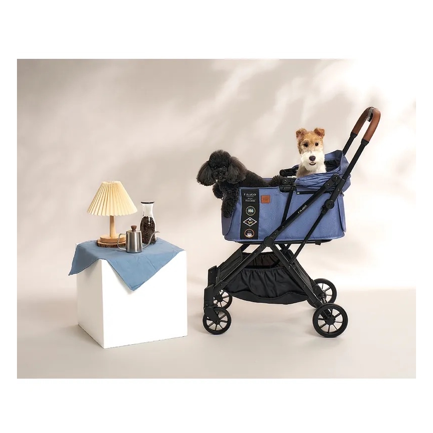 Fikago - Carrinho de passeio para cães e gatos FTG Blue Note