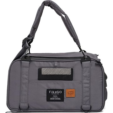 Fikago - Saco de transporte para cães e gatos TRUFFLE Cinzento