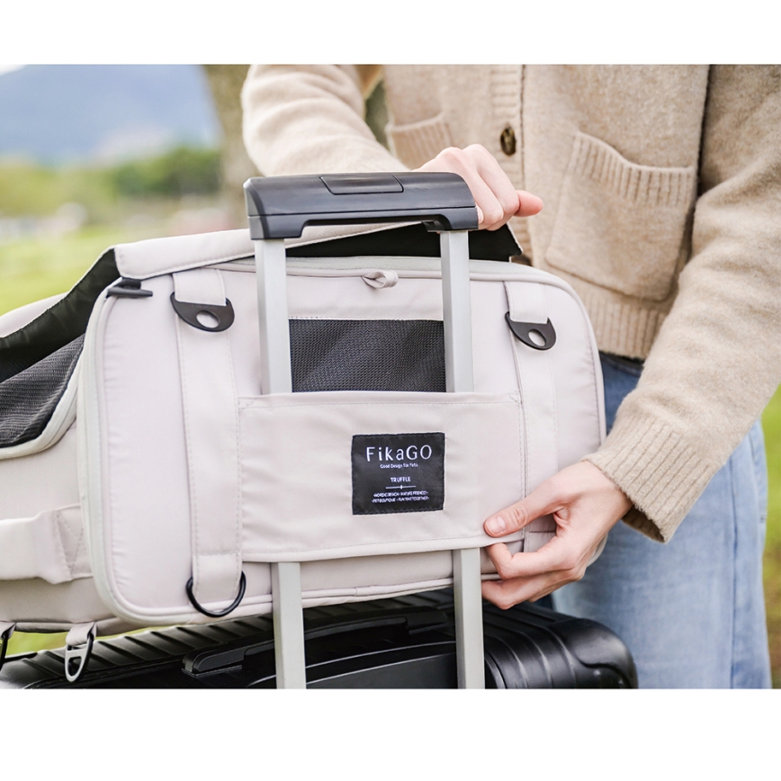Fikago - Saco de transporte para cães e gatos TRUFFLE Cinzento