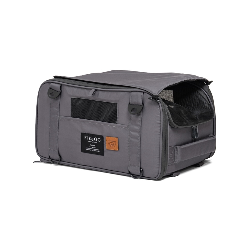 Fikago - Saco de transporte para cães e gatos TRUFFLE Cinzento