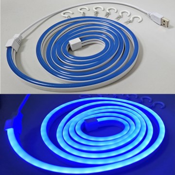 Fita LED Flexível NEON LED/5V USB 1,8 m azul