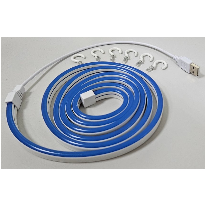 Fita LED Flexível NEON LED/5V USB 1,8 m azul