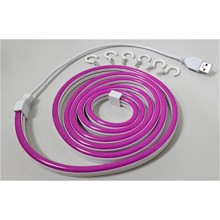 Fita LED Flexível NEON LED/5V USB 1,8 m roxo