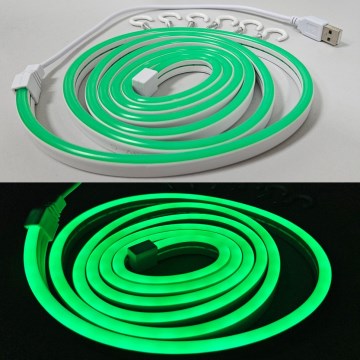 Fita LED Flexível NEON LED/5V USB 1,8 m verde
