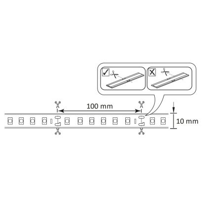 Fita LED RGBW regulável para exterior 5m LED/24W/12V IP65