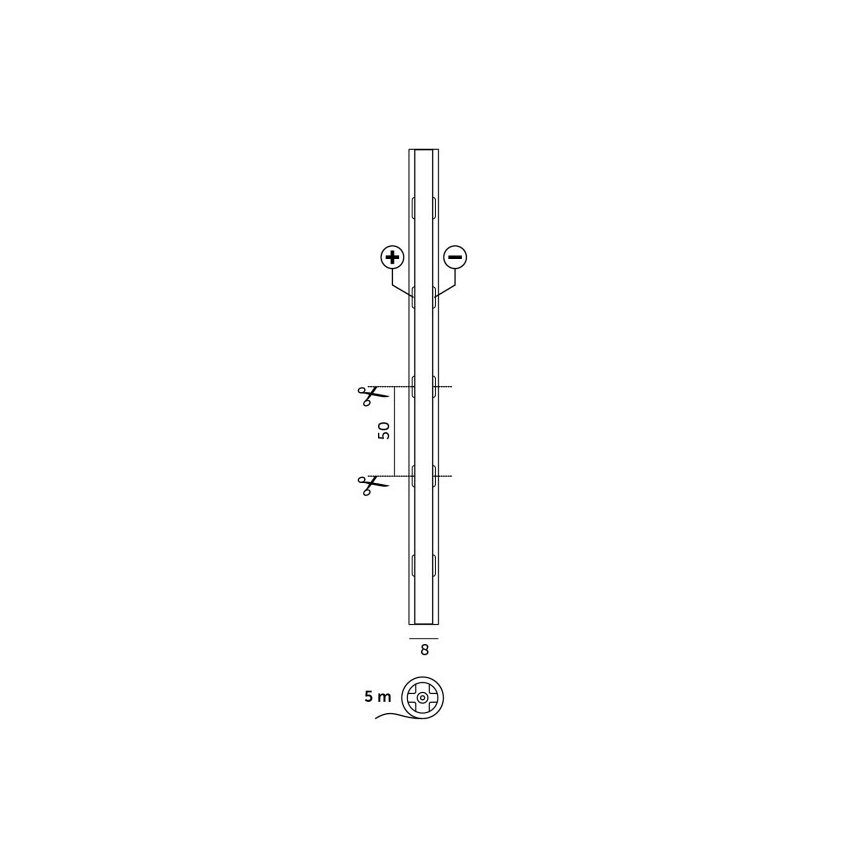 Fita LED TRAMO LED/50W/24V 5m 4000K