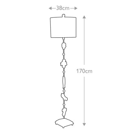 Flambeau - Candeeiro de chão FRAGMENT 1xE27/60W/230V