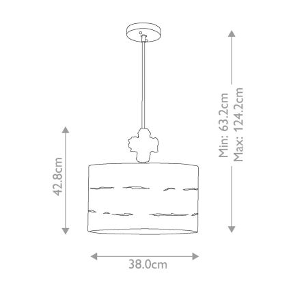 Flambeau - Candeeiro suspenso FRAGMENT 1xE27/60W/230V