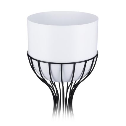 Floreira de metal LOFT 56x20 cm preto/branco