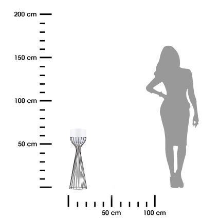 Floreira de metal LOFT 56x20 cm preto/branco