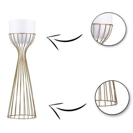 Floreira de metal LOFT 68x20 cm dourada/branco