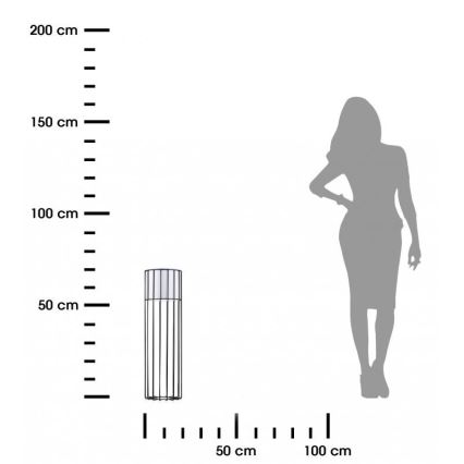 Floreira de metal LOFT 70x20 cm preto/branco