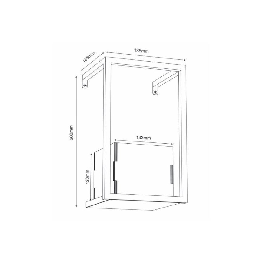 Floreira de parede 30x18 cm