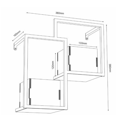 Floreira de parede 38x35,5 cm