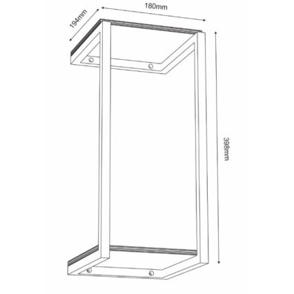 Floreira de parede 40x18 cm