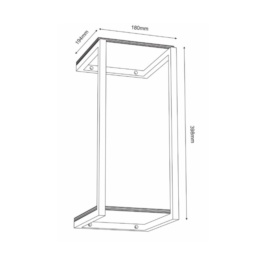 Floreira de parede 40x18 cm