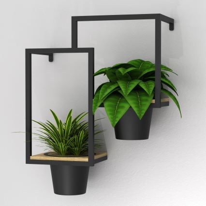 Floreira de parede 46x36 cm preto