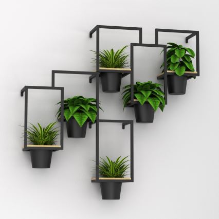 Floreira de parede 46x36 cm preto