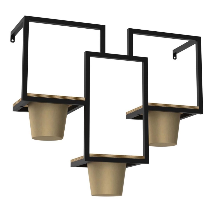 Floreira de parede 46x53 cm dourado