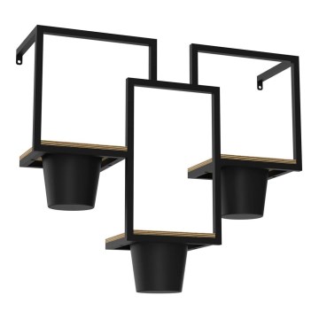 Floreira de parede 46x53 cm preto