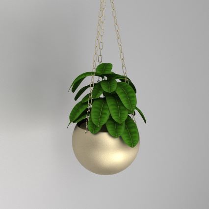 Floreira suspensa 155x27 cm dourado