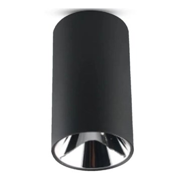 Foco 1xGU10/35W/230V preto/prateado