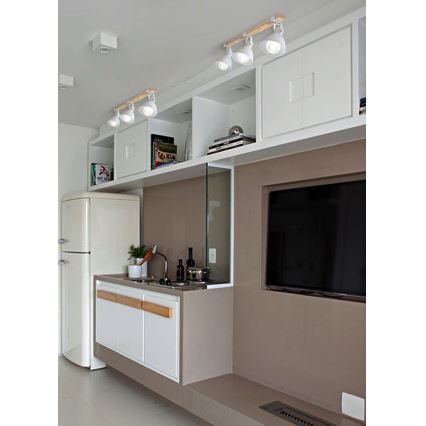 Foco 3xE27/40W/230V faia/branco