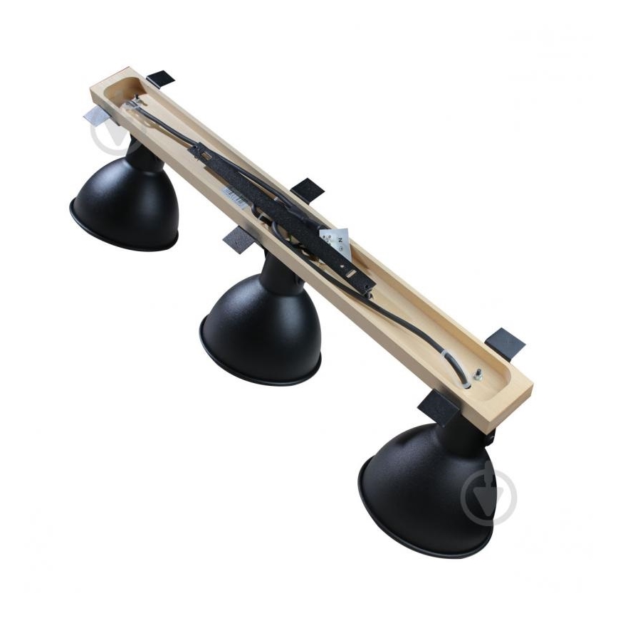 Foco 3xE27/40W/230V faia/preto