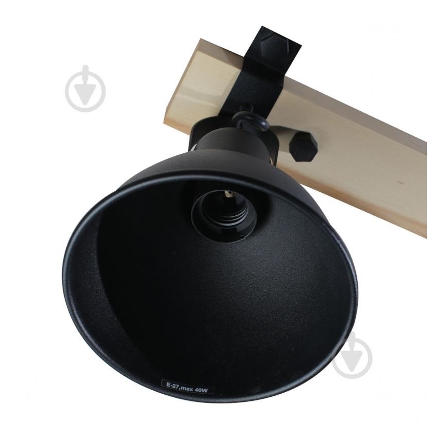 Foco 3xE27/40W/230V faia/preto