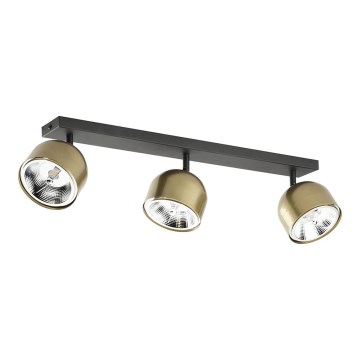 Foco ALTEA 3xAR111 GU10/50W/230V dourado/preto