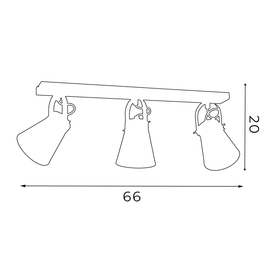 Foco AMOS 3xE27/60W/230V