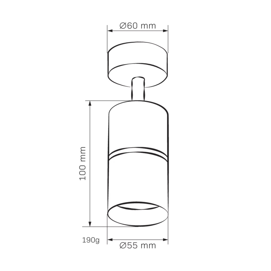 Foco BAMBOO 1xGU10/10W/230V preto