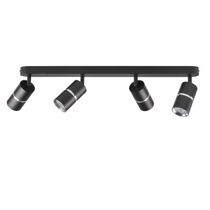 Foco BAMBOO 4xGU10/10W/230V preto