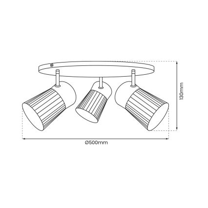 Foco BEST 3xE14/40W/230V dourada