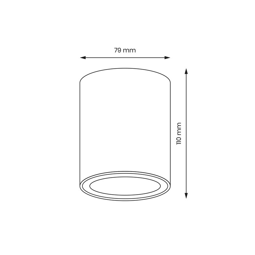 Foco BIMA 1xGU10/25W/230V redondo branco