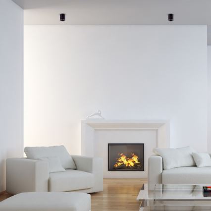 Foco BIMA 1xGU10/25W/230V redondo preto