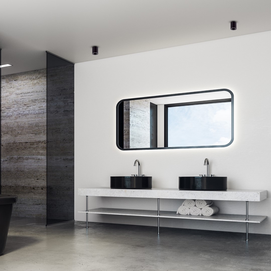 Foco BIMA 1xGU10/25W/230V redondo preto