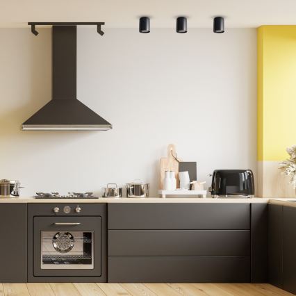 Foco BIMA 1xGU10/25W/230V redondo preto