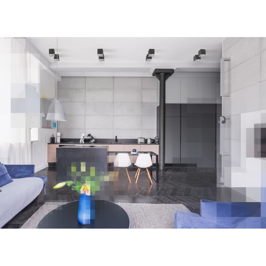 Foco CHLOE 1xGU10/50W/230V angular preto