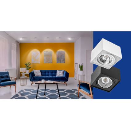 Foco CHLOE AR111 1xGU10/50W/230V angular branco