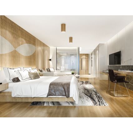 Foco CLEO 1xE27/24W/230V dourada