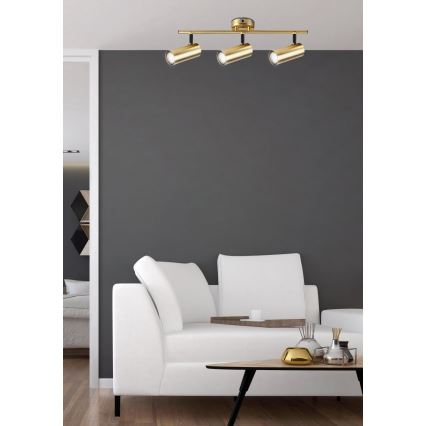 Foco COLLY 3xGU10/15W/230V dourada