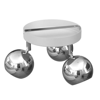 Foco COMET 3xGU10/8W/230V branco/cromado brilhante