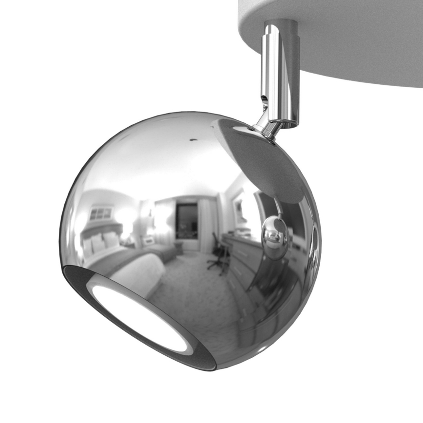 Foco COMET 3xGU10/8W/230V branco/cromado brilhante