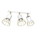 Foco DANTE 3xGU10/25W/230V branco/dourado