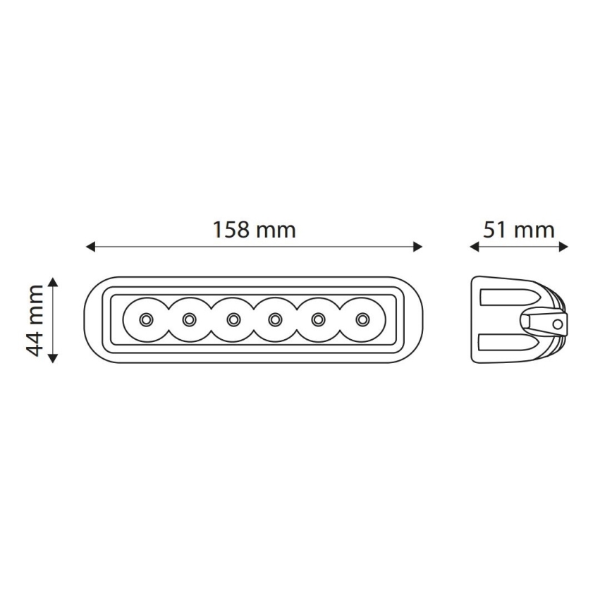Foco de automóvel LED EPISTAR LED/18W/10-30V IP67 6000K