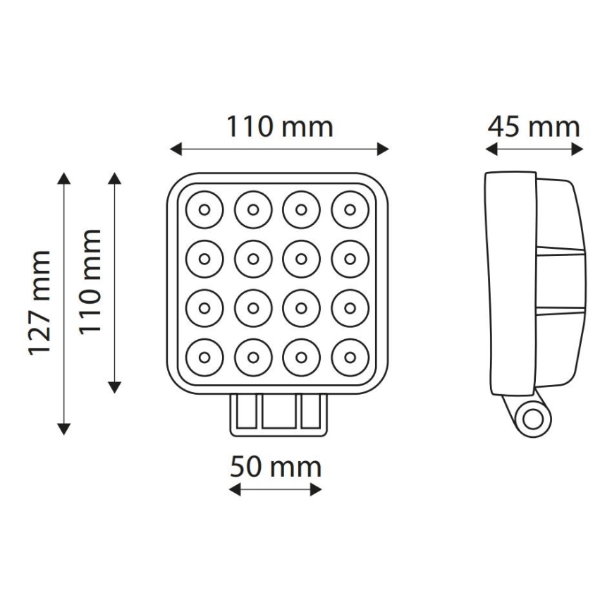 Foco de automóvel LED EPISTAR LED/48W/10-30V IP67 6000K